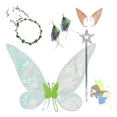 WUWAWDO - Disfraz Duende Elfo Cotillón Activar Cosplay De Fiesta Para Niñas Cuentos Infantiles