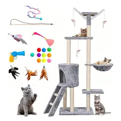 WUWAWDOGA - Rascador Gimnasio Arbol Gimnasio Gatos Con Juguetes Intercam