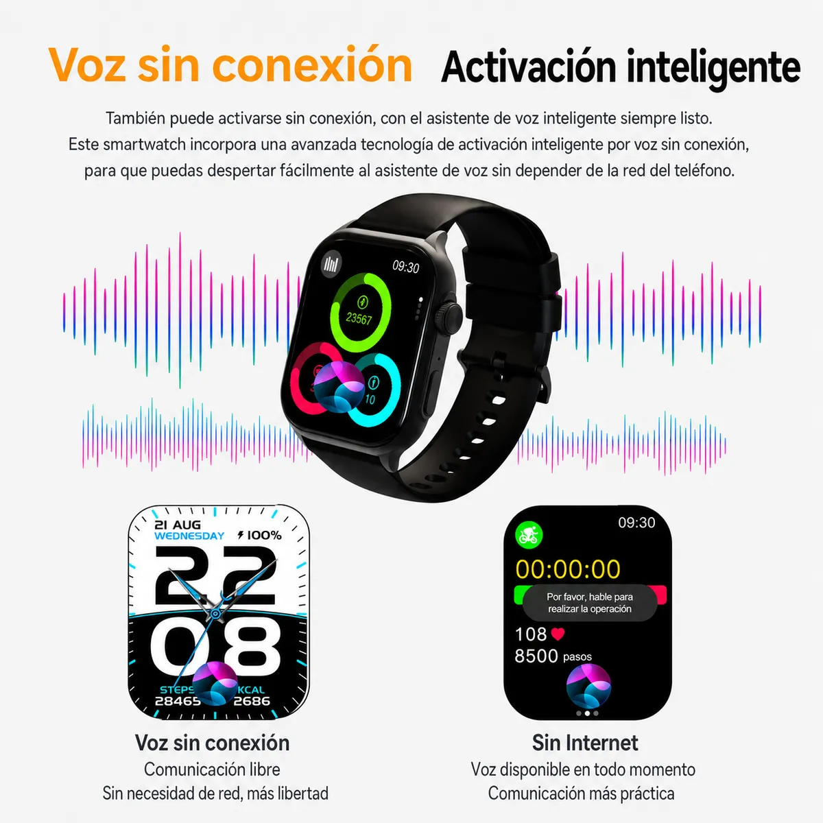 LENOVO - Reloj Inteligente Lenovo Fit  AMOLED Bluetooth Llamadas Deportivo Gris