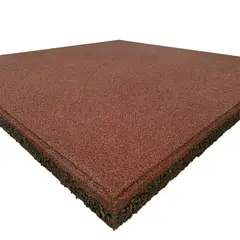 PATIO PARQUE - Palmeta de Caucho 50x50x2,5 Cm Rojo