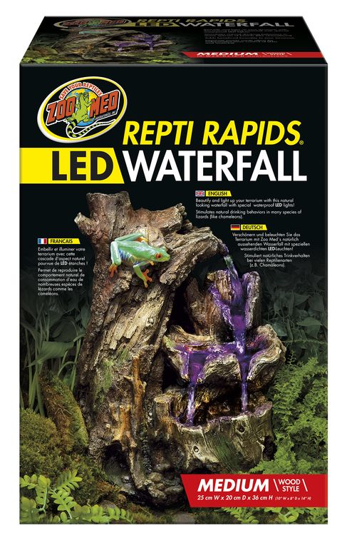 MED WOOD WATERFALL/LED