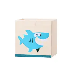 KIVARA - Caja Almacenamiento Juguete Ropa Organizadora Infantil Shark