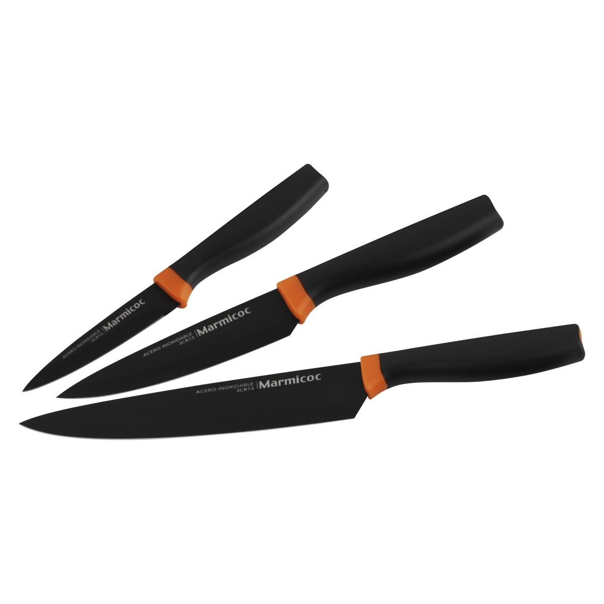 MARMICOC - Set 3 Cuchillos De Cocina Chef Black Marmicoc