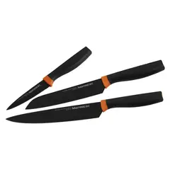 MARMICOC - Black Set 3 Cuchillo Pelador Chef Santuco