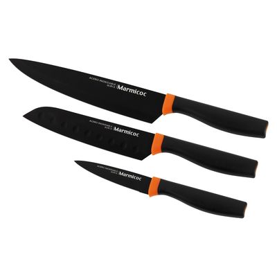 Imagen 2 del producto Black Set 3 Cuchillo Pelador Chef Santuco