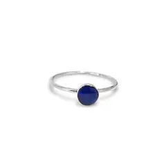 COGGIOLA - Anillo Lapislázuli Fino Redondo Plata Fina 950