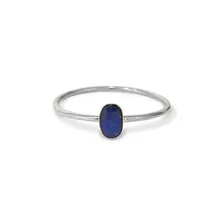 COGGIOLA - Anillo Lapislázuli Fino Ovalado Plata Fina 950