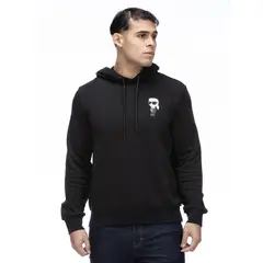 KARL LAGERFELD - Polerón con gorro Ikon Karl Negro