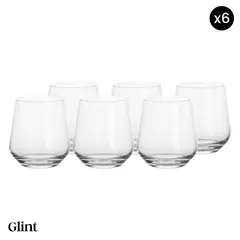 GLINT - Set 6 Vasos Cortos Vidrio Transparentes 510 ml 6 un