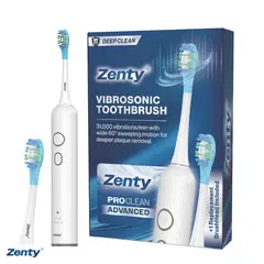ZENTY - Cepillo Dientes Limpiador Dental Eléctrico VibroSonic