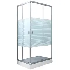 JOYTEK - Shower Rectangular Strava Blanco 110x70x198cm Incluye Receptáculo