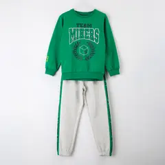 MINECRAFT - Conjunto Buzo Niño Miners Verde