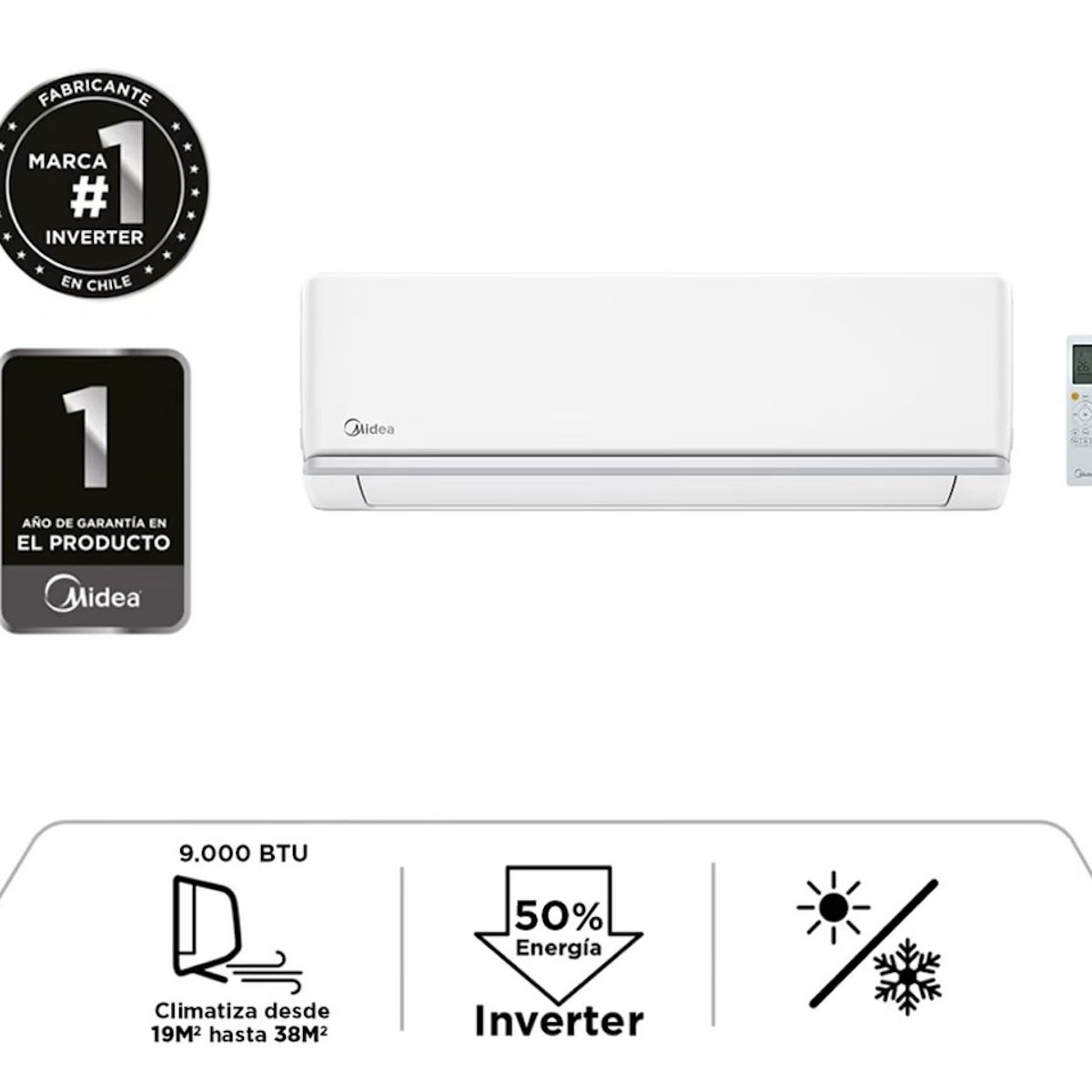 MIDEA - Aire Acondicionado Midea MOXS30 Xtra Inverter 10.000 BTU
