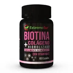 EXTREMO SUR - Biotina + Colágeno Hidrolizado + Vitamina C 60 caps