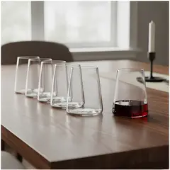 GENERICO - Set 6 Copas Vasos Vino Power Cristal 500 Ml Aleman