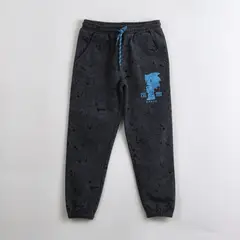 SONIC - Pantalón de Buzo Niño Full Print Negro