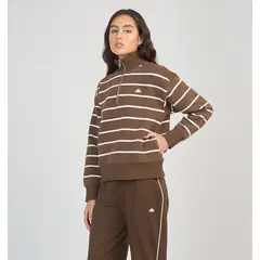 ELLESSE - POLERON MUJER LISANDRA RAYAS/CAFÉ