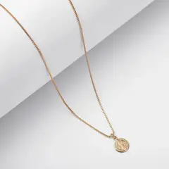 BY LAS CAYETANAS - Collar Mujer Cadena Lisa San Benito Baño Oro 18k