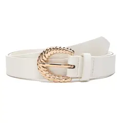 GACEL - Cinturon mujer blanco ancho 25mm