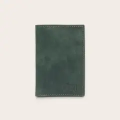 OLKI - Billetera Tarjetero de Cuero SlimWallet Tinguiririca - Verde