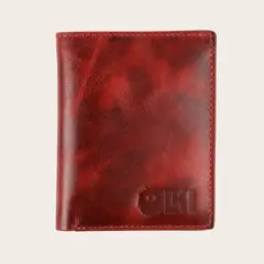 OLKI - Billetera de Cuero SlimWallet Maule - Rojo