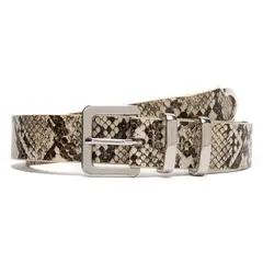 GACEL - Cinturon mujer off white ancho 20mm