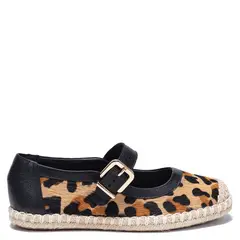 GACEL - Alpargata de cuero mujer leopardo Mirta