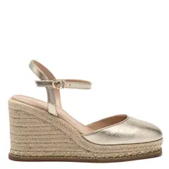 GACEL - Alpargata de cuero mujer dorado Adela