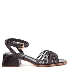 GACEL - Sandalia de cuero mujer chocolate Flori