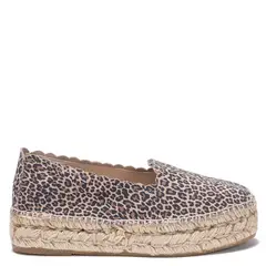 GACEL - Alpargata de cuero mujer leopardo Mayra