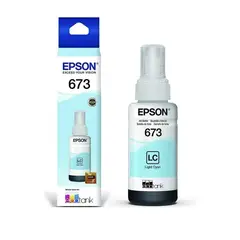 EPSON - TINTA LIGHT CYAN ORIGINAL T673 L1800 L805 L850 L810 L800