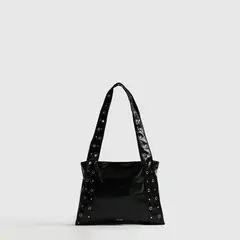 LOUNGE - Cartera De Hombro Mujer Charol Eyelets