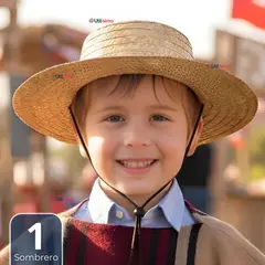 UTILISIMO - Sombrero Chupalla Huaso Niño Fiestas Patrias