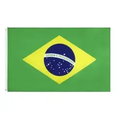 GENERICO - Bandera de Brasil de 60cm x 90cm de Poliéster
