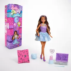 MATTEL - Barbie Party Unboxed Glam Vestido Azul Sorpresa Color Change