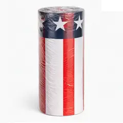 TASBEL - Cenefa Decorativa Rollo 100 Metros 20cm Alto Rojo Blanco Azul Fiestas Patrias Decoracion Exterior