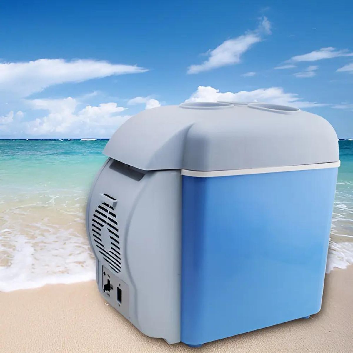 GENERICO - Refrigerador portátil compacto de 7.5 litros para automóvil con función de enfri