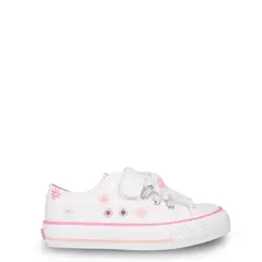 PILLIN - Zapatilla Niña de Lona Floral Blanco
