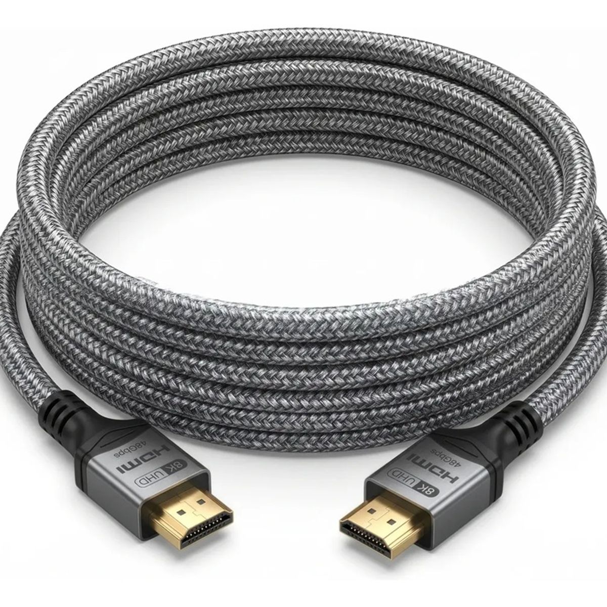 GENERICO - Cable Hdmi 2.1 8k 60hz 48gbps Trenzado Negro Alta  2m