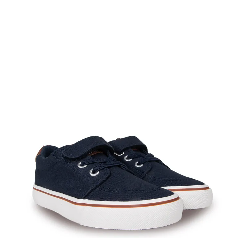 Zapatilla Niño de Lona Velcro Ajustable Azul Marino
