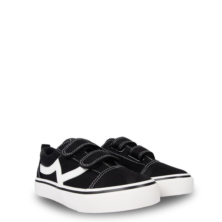 Zapatilla Niño de Lona Velcros Ajustables Negro