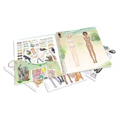 DEPESCHE - Cuaderno Dress Me Up Safari con 11 hojas de sticker TOPModel
