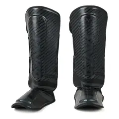 GENERICO - Canillera profesional para kick boxing y muay thai color negro