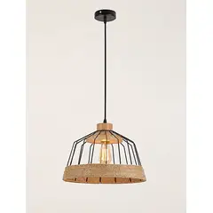 WANT - LAMPARA ESTILO BOHO-CHIC EN METAL Y CUERDA NATURAL