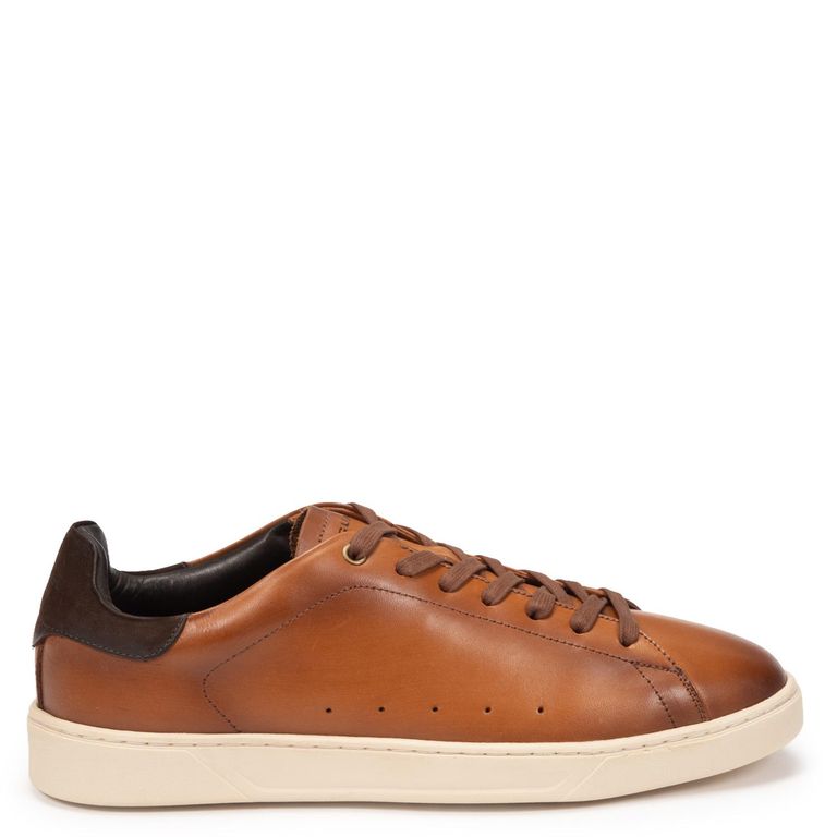 Zapatilla de cuero hombre camel Soho