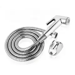 DISPARO - Ducha Bidet Cromada Flexible 1.5m Soporte WC Baño Soporte