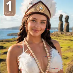 UTILISIMO - Collar Pascuense Rapa Nui Unisex Fiestas Patrias