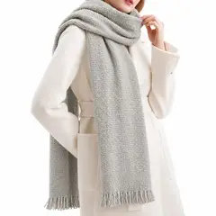 NICOLETTA - Maxi Bufanda Lisa Tramada Café
