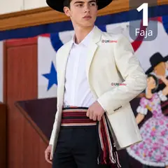 UTILISIMO - Faja Huaso Juvenil Fiestas Patrias Bailes Típico Negro Multicolor