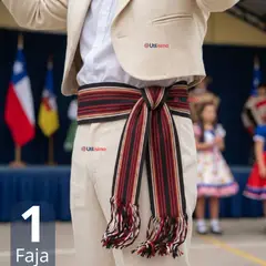 UTILISIMO - Faja Huaso Juvenil Fiestas Patrias Bailes Típico Negro Multicolor